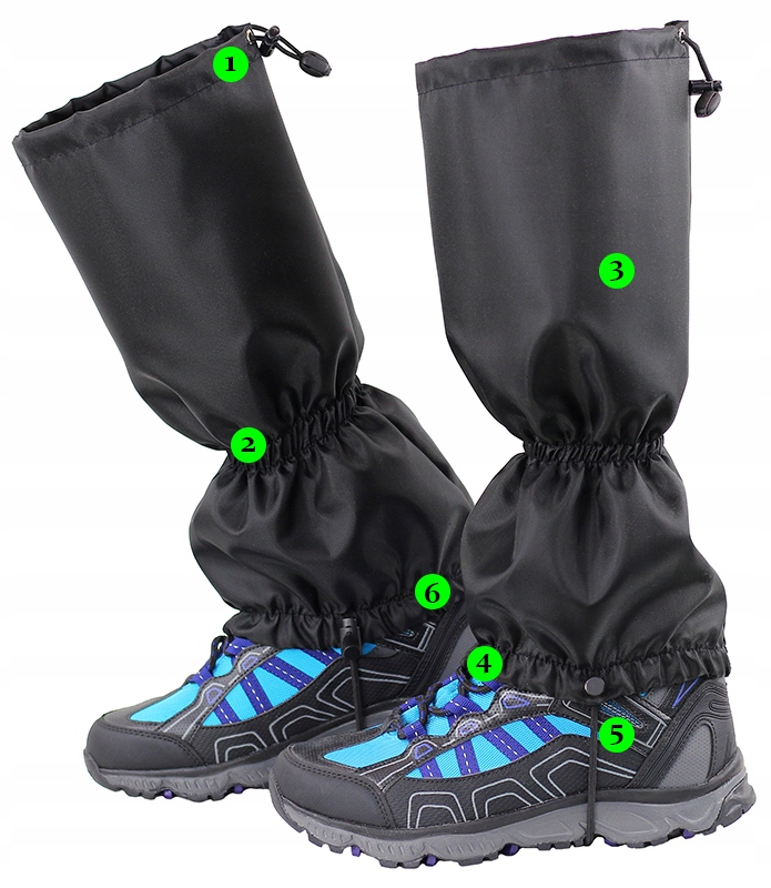 STUPTUTY OCHRANIACZE WODOODPORNE NA BUTY NOGAWKI TURYSTYCZNE LEKKIE ROZ. L Kolor czarny