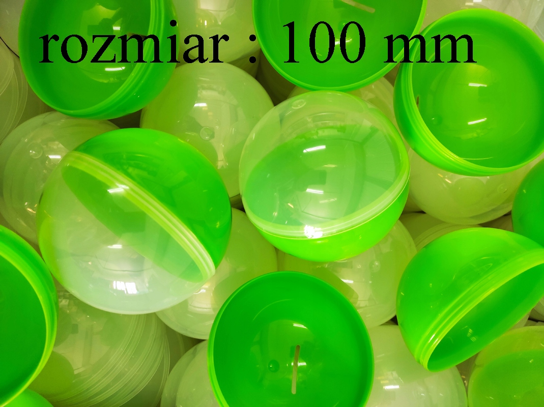 Kapsuła pusta 100mm zielona piłka kulka 20 szt