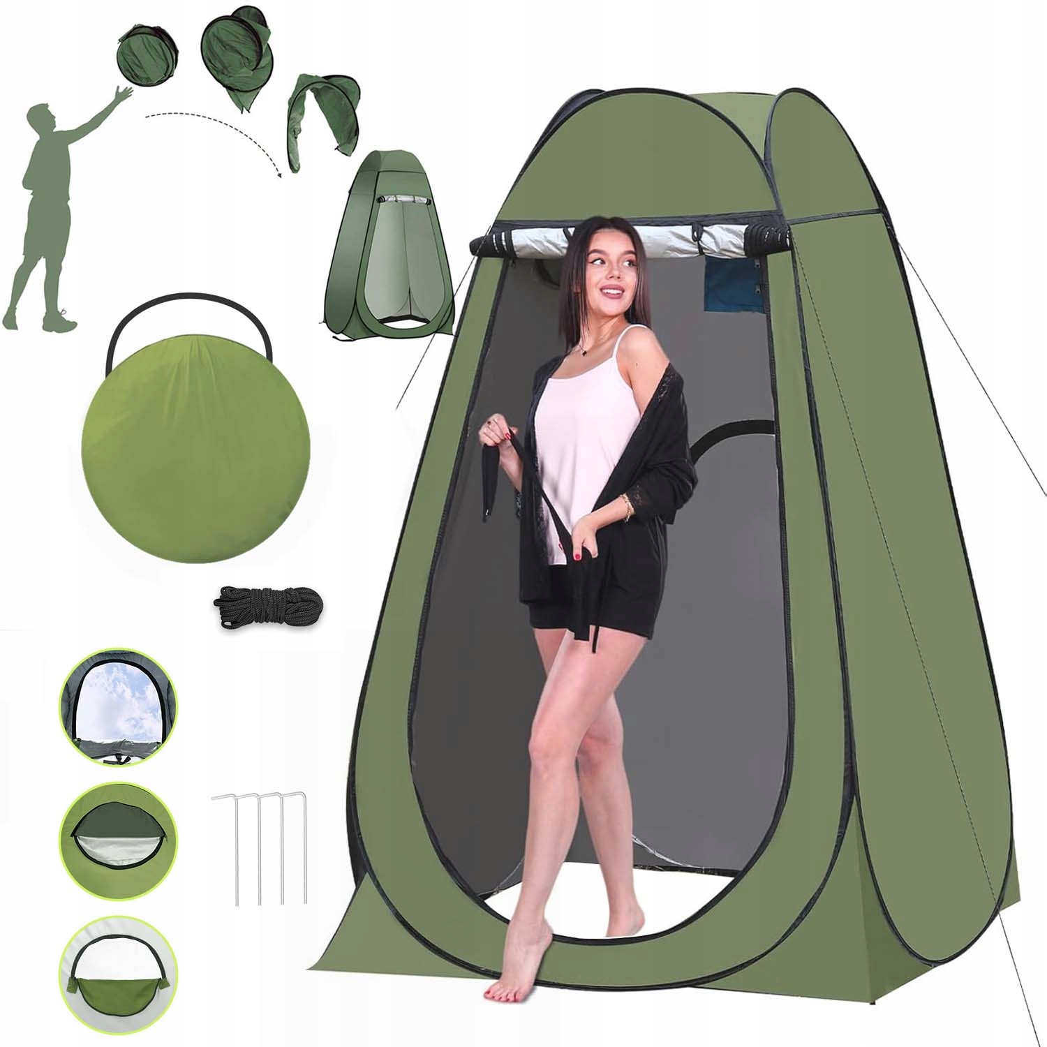 Stan Na Sprchu Převlékárna Toaleta Wc Přenosná Kemping 190 CM