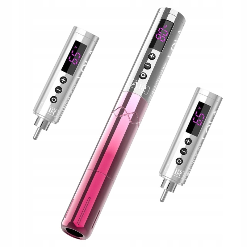 Lola Air Pink Silver Bezdrátový Tetovací Strojek 3KS Baterie