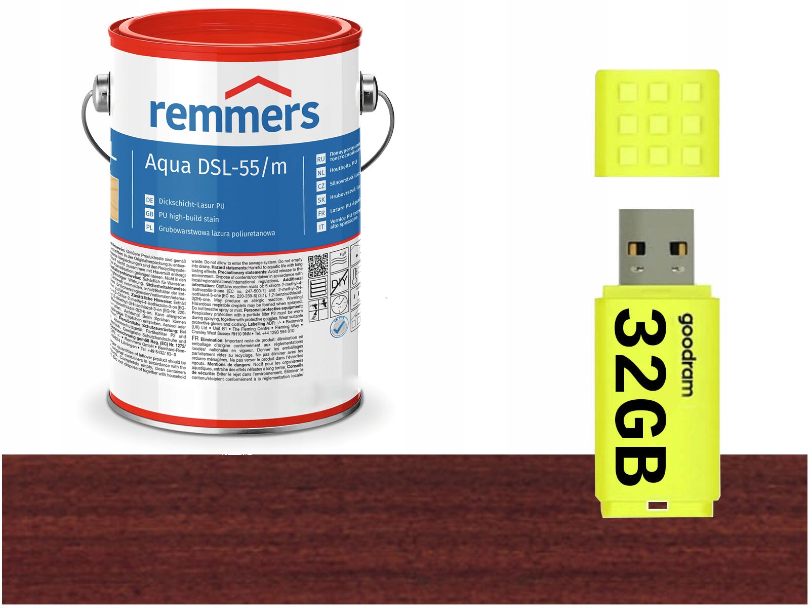 Remmers DSL-55 Lazura oken dveří 0,75 L Teak