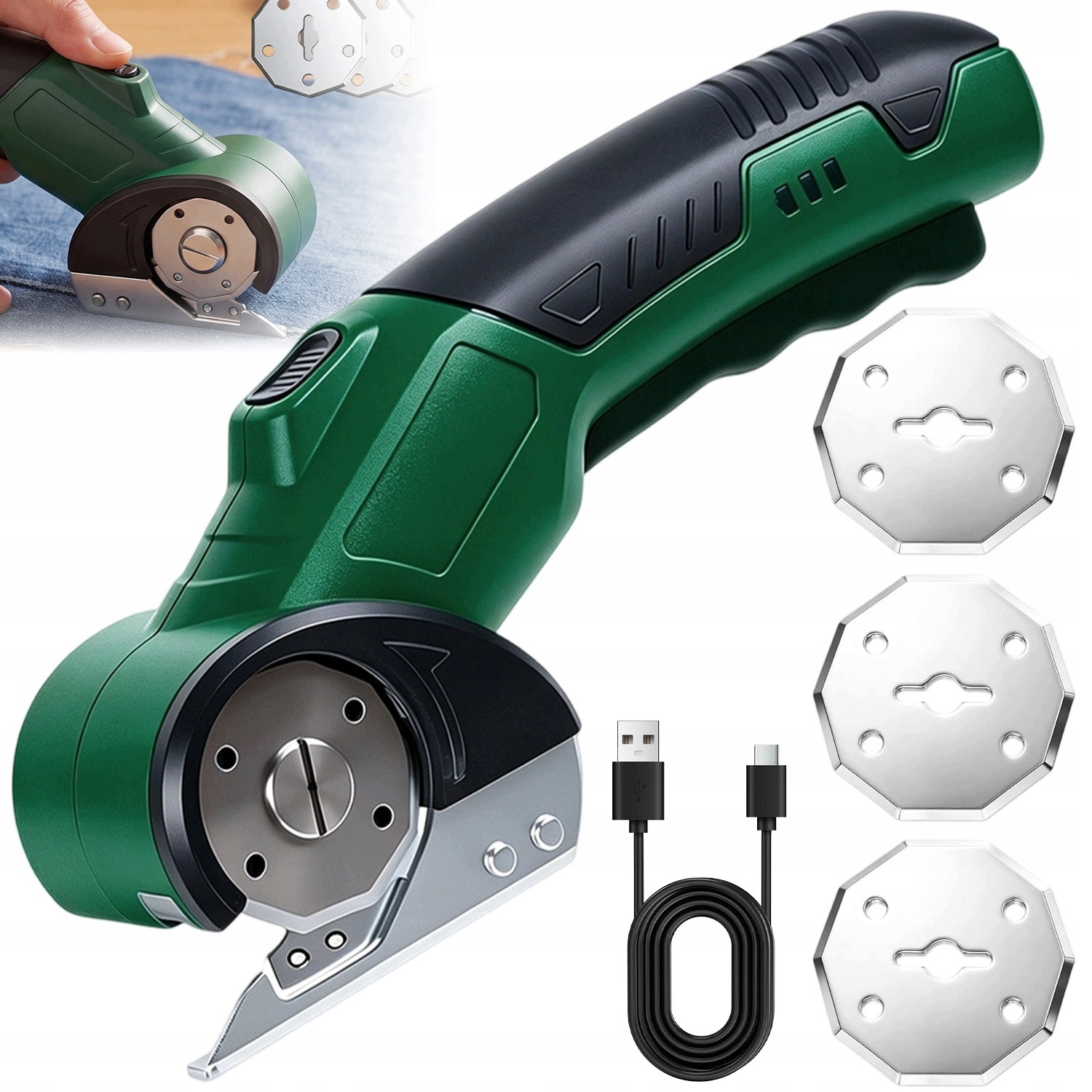 3 Vyměnitelné Čepele Pro Řezání Tkanin, Kůže, Koberců