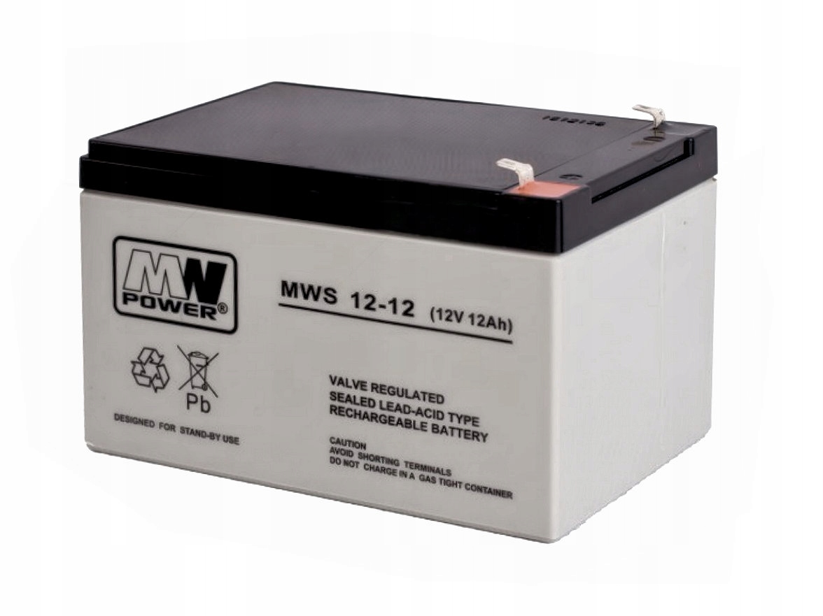 

12V 12Ah akumulator żelowy Agm Mw Power