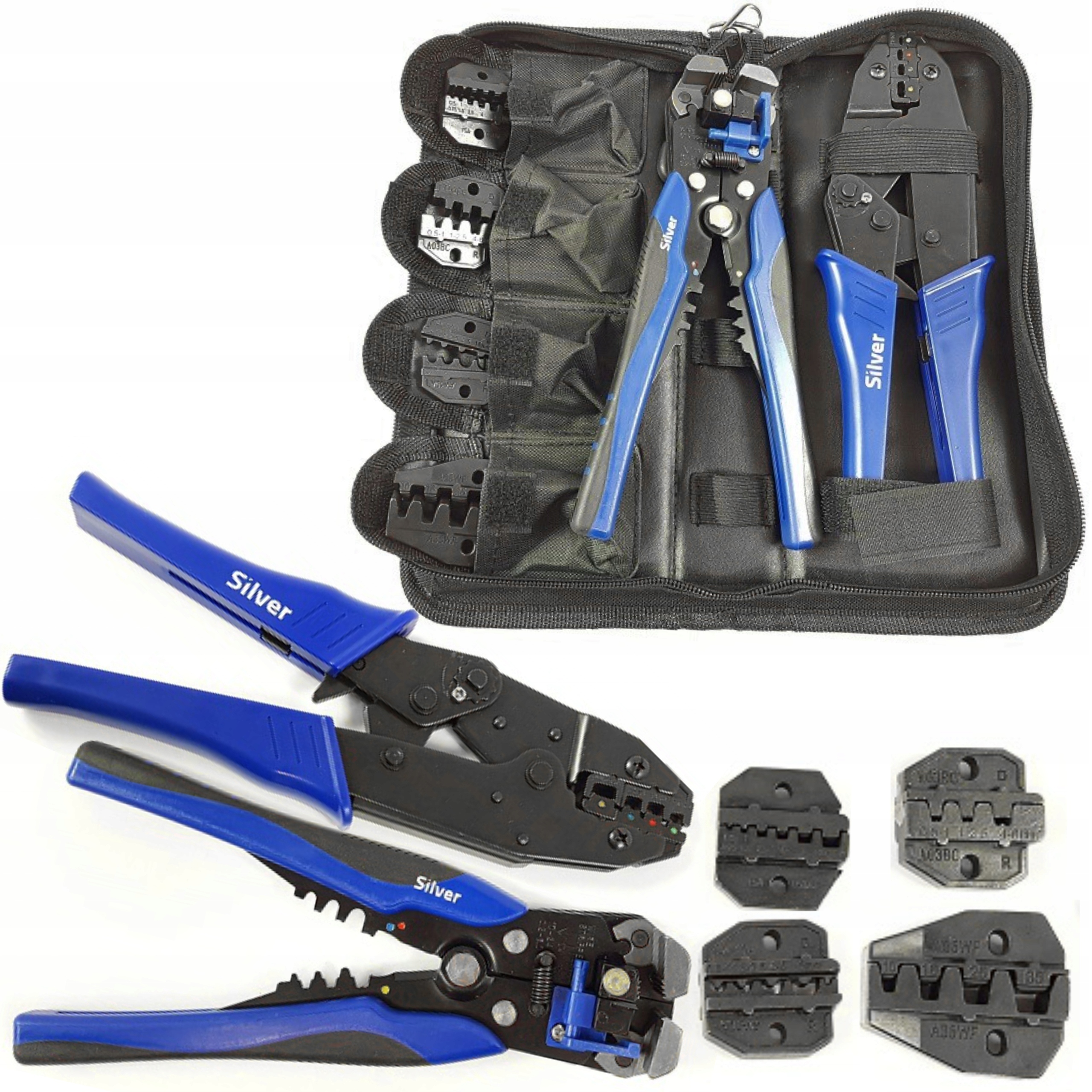 SZCZYPCE ZACISKARKA KONEKTORÓW 5 MATRYC ŚCIĄGACZ 0,5 mm2 - 16 mm2 - 108,80 Model S11073