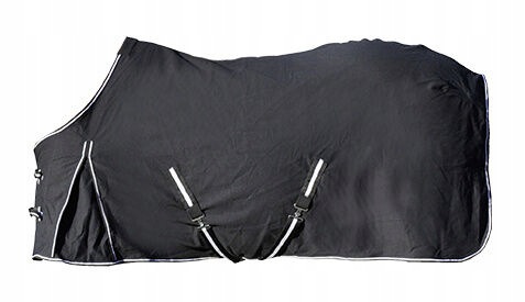 Derka przejściowa, drelichowa dla konia Hkm Stable black 125 cm