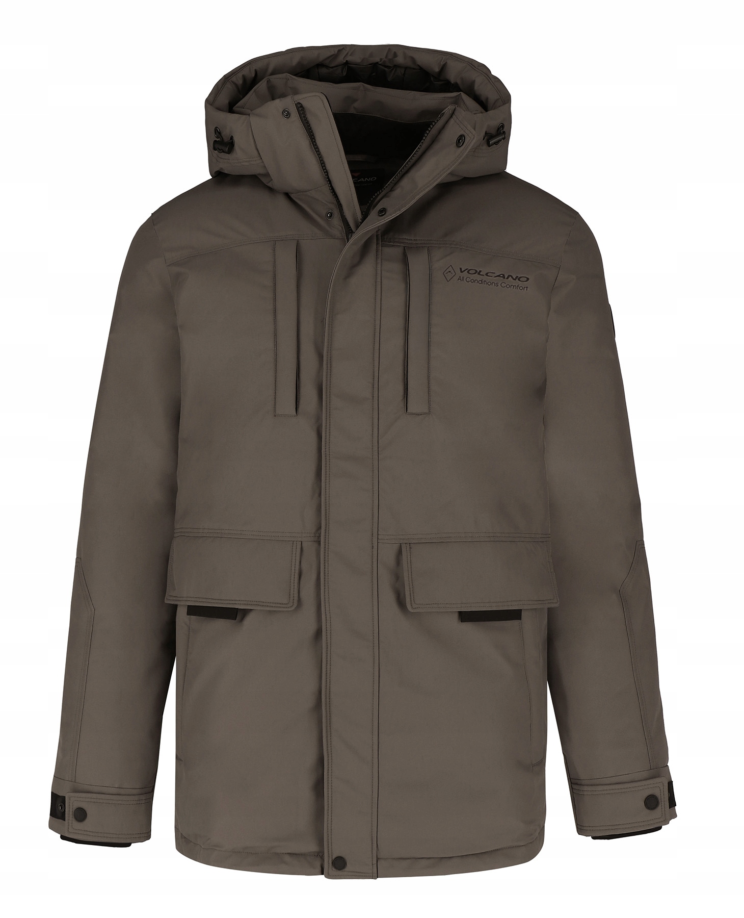 Pánská Zimní Bunda Voděodolná Hnědá Volcano J-heros 3XL