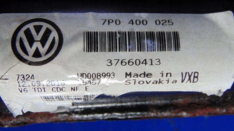 axle beam subframe axle beam below engine VW TOUAREG II 7P 10-17R