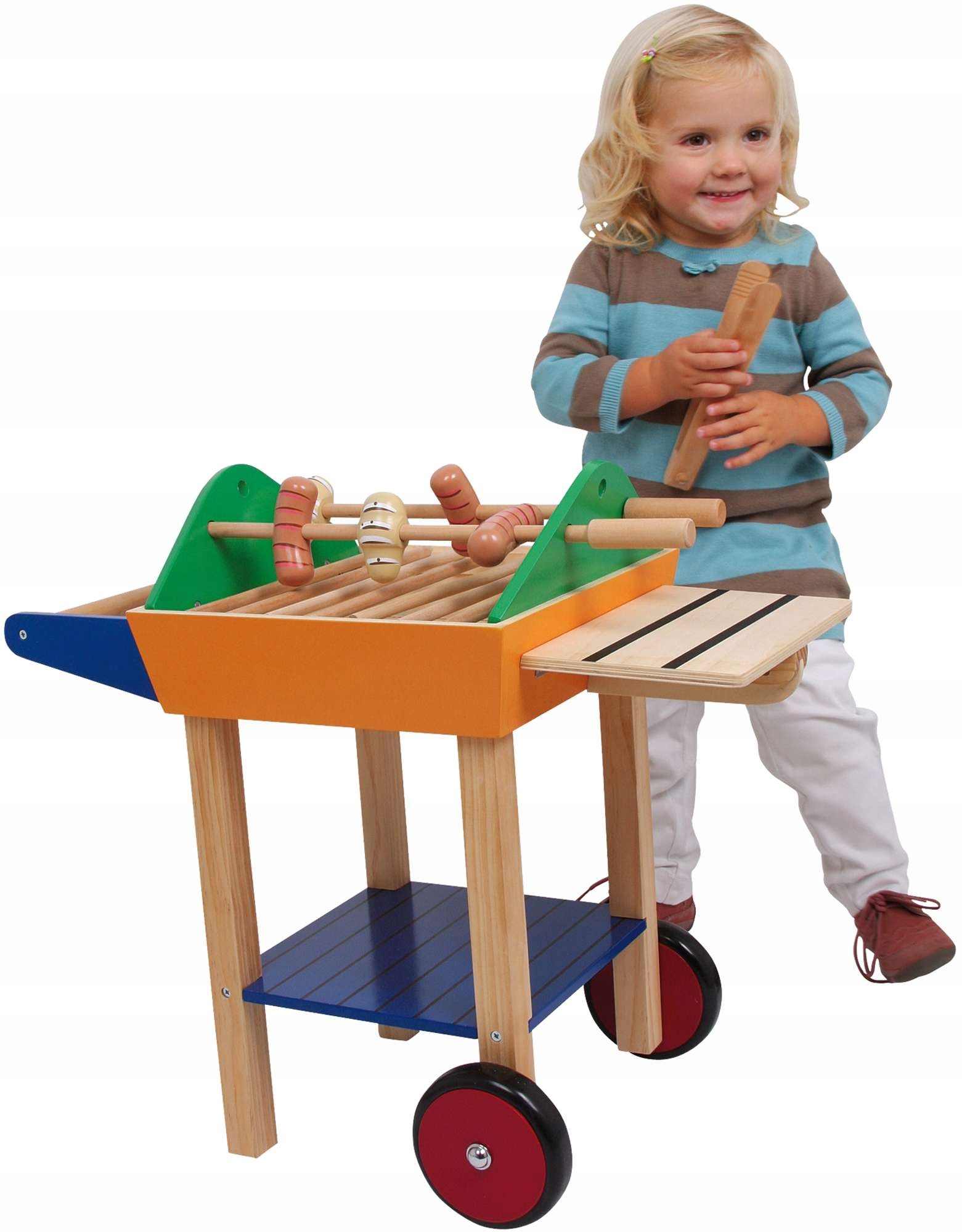GRILL DLA DZIECI DREWNIANY ZABAWKOWY + KIEŁBASKI Marka Small Foot