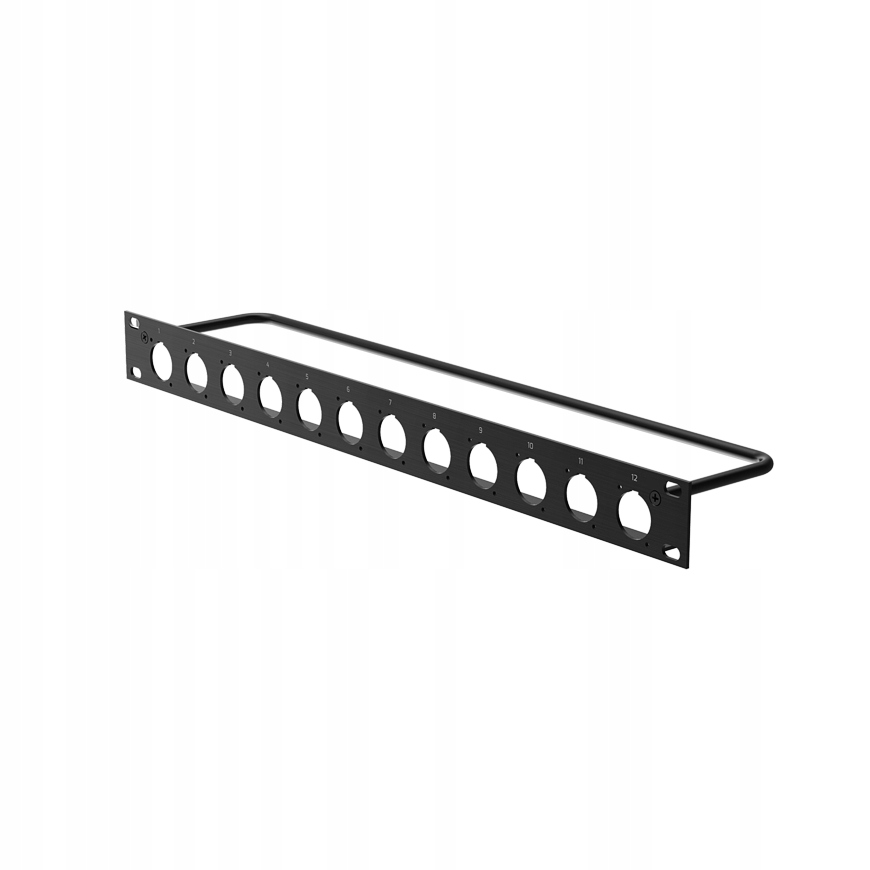 Patch panel pusty Rack 19" 1U na 12 gniazd typu D Roxtone RACK1U12 756