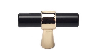 

Uchwyt Gałka Meblowa Reling NewRING czarny+złoto