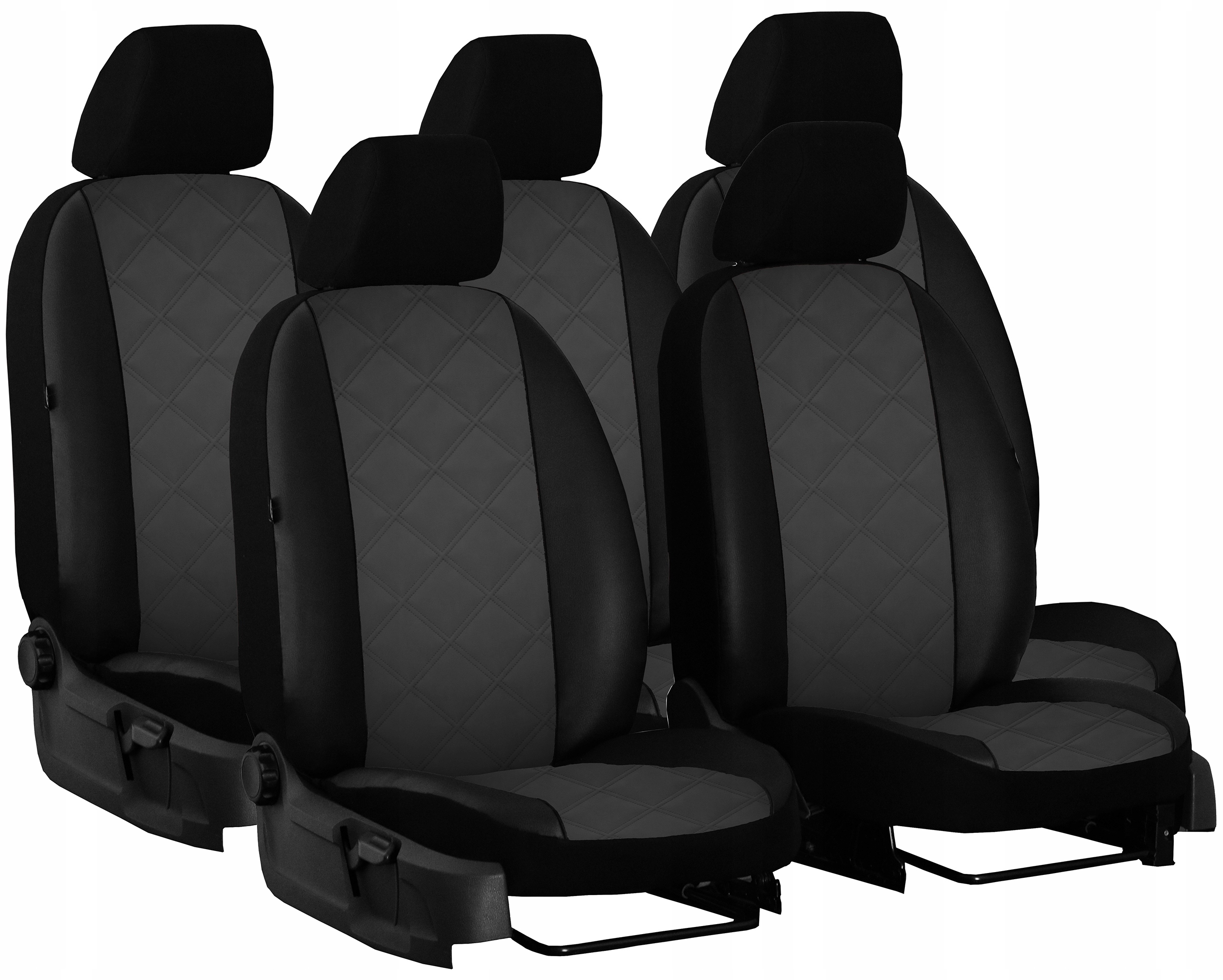 Lisovaná Kůže Odměrné Potahy Sedadel Pro Toyota ProAce City 5x1 Xtr