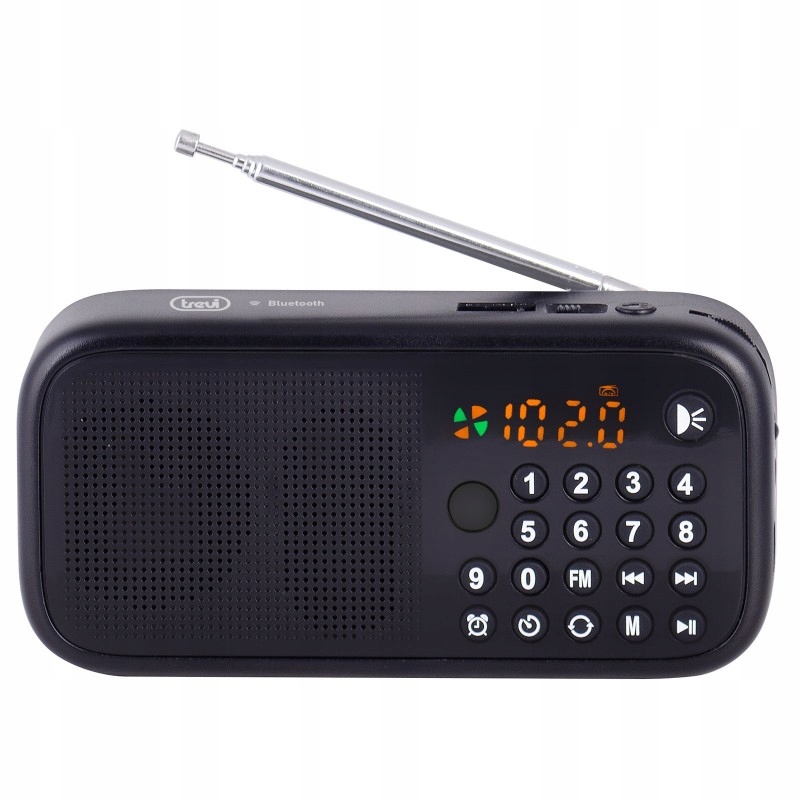 Małe Radio Przenośne Trevi Dr 7F40 Bt Fm Led Bluetooth Mini Latarka Usb-c
