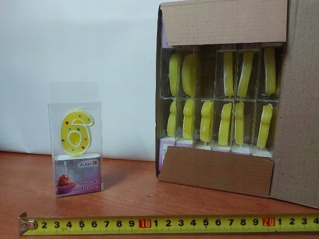 świeczka 12szt. urodziny ''6'' KROPKI — 3