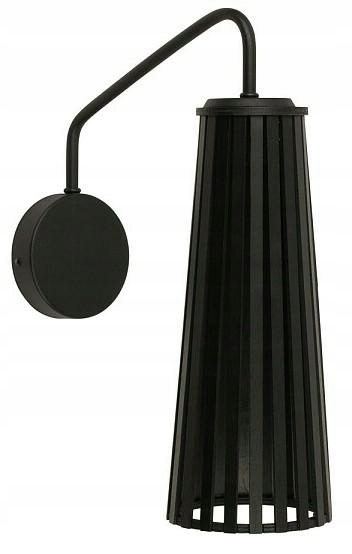 Nástenné svietidlo Dover Čierna drevená lampa 1xGU10 Nástenná lampa do izby domu