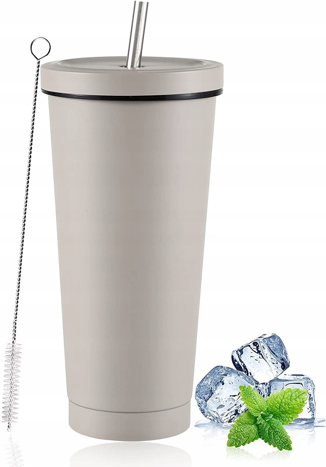 Latern Termohrnek 750 ml ocelový s víčkem a brčkem šedý