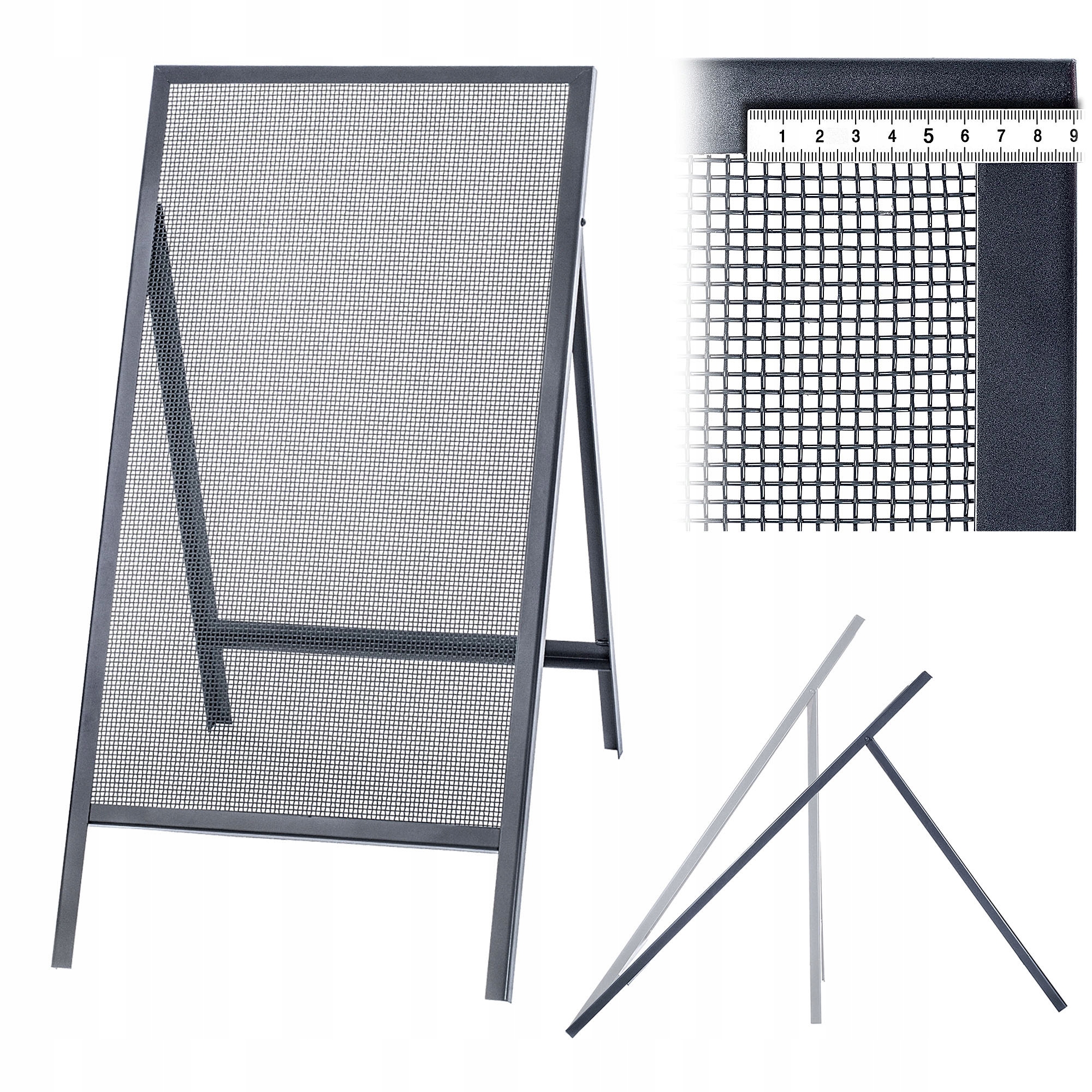 SITO BUDOWLANE DO PIACHU PIASKU ZIEMI MURARSKIE 120x60cm ŻWIRU OCZKA 4mm Materiał stal