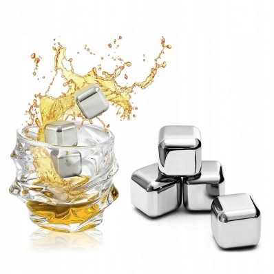 WIELORAZOWE KOSTKI LODU ELEGANCKIE STALOWE DO WHISKY PREZENT DLA CHŁOPAKA Producent inna