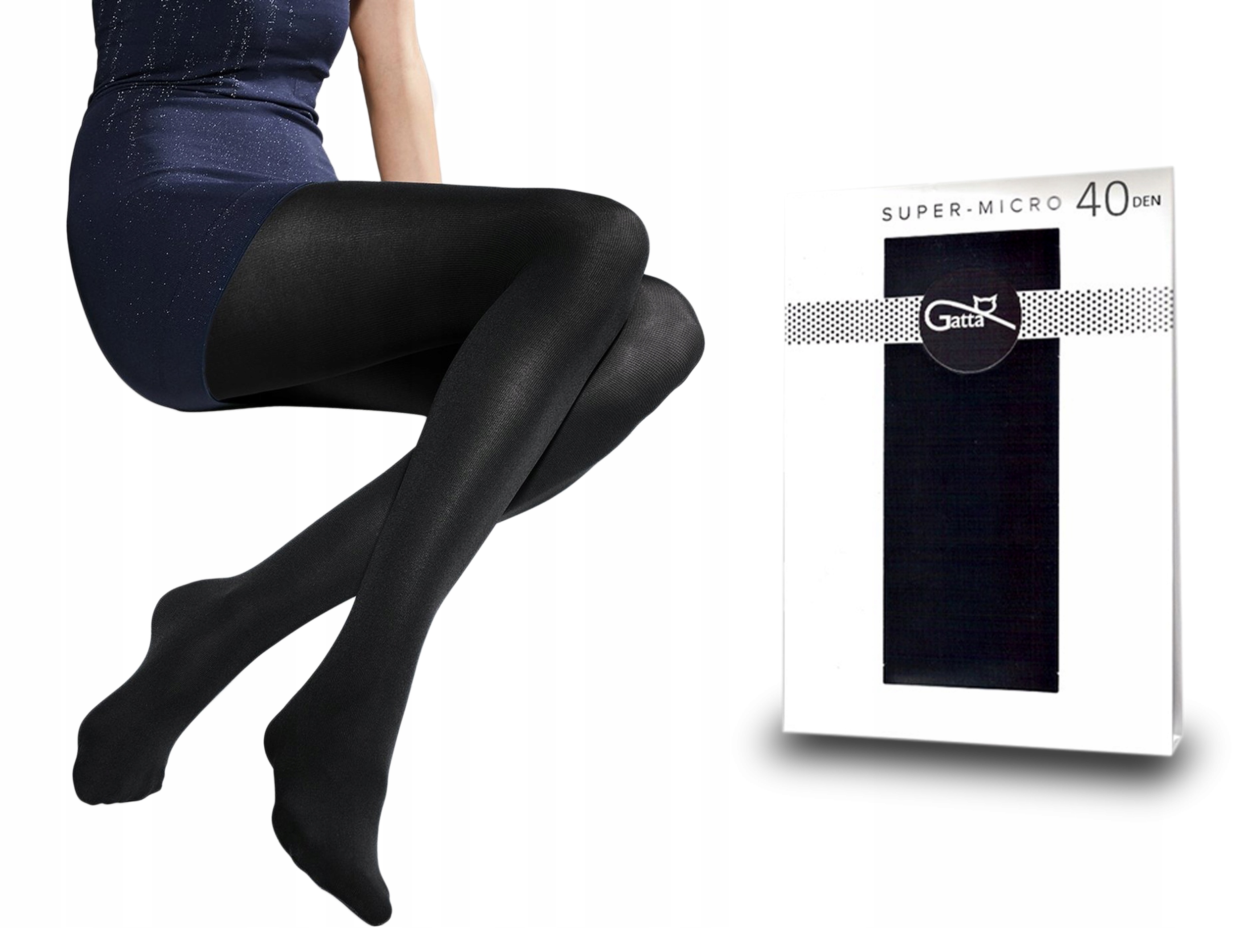 

Gatta Super-Micro rajstopy półmat 40 den nero L/XL