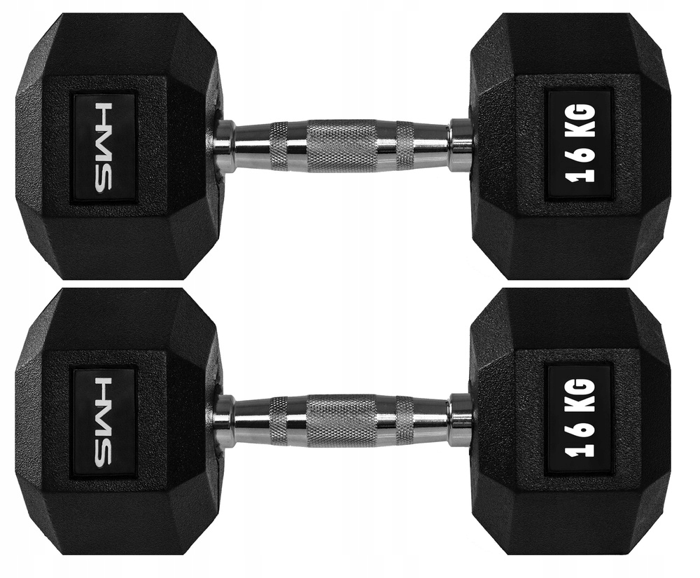 Sada Hexagonálních činek s gumovými závažími pro silový trénink 2x16 kg