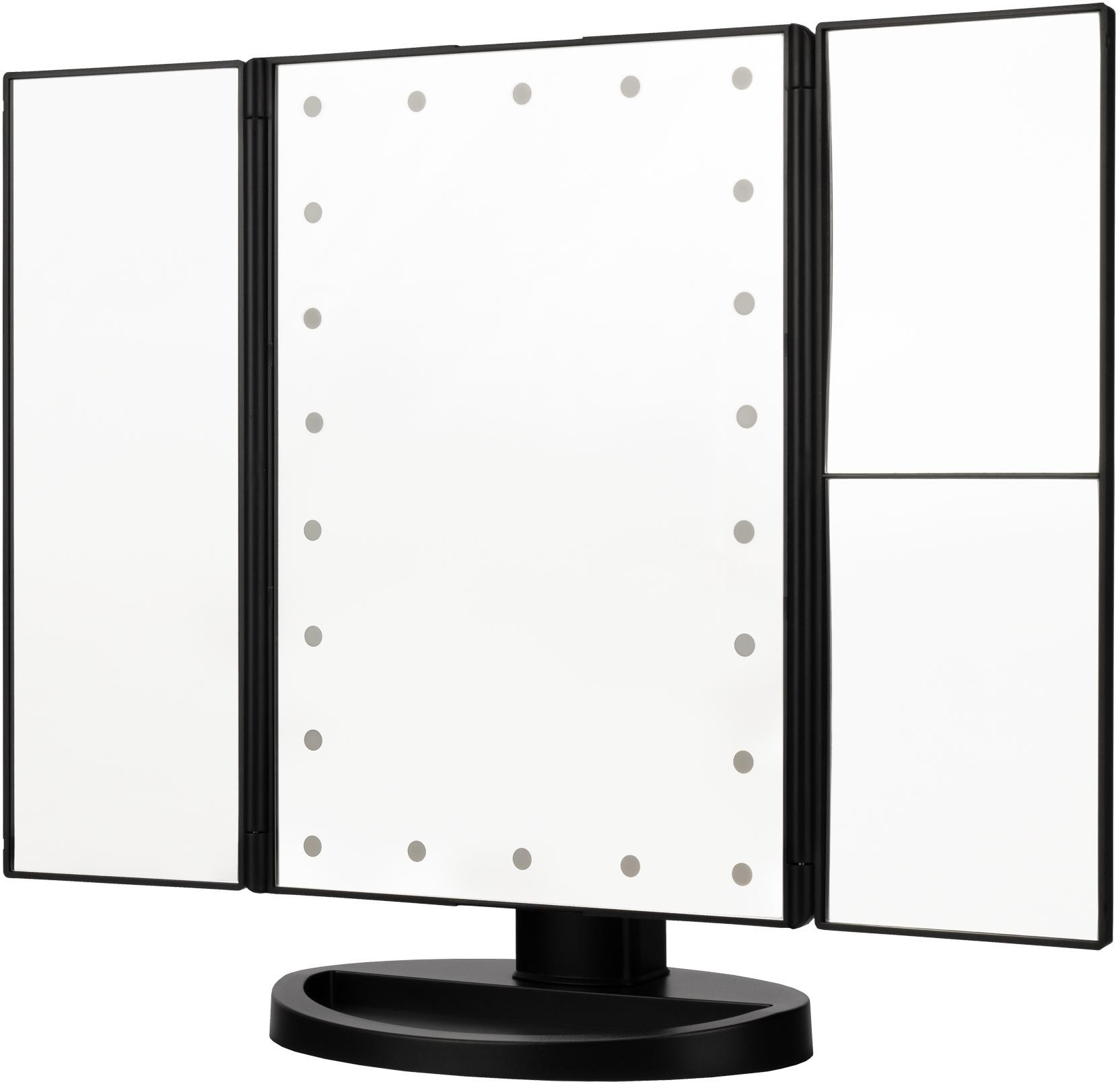 Kosmetické zrcátko Humanas HS-ML04 s Led podsvícením černé