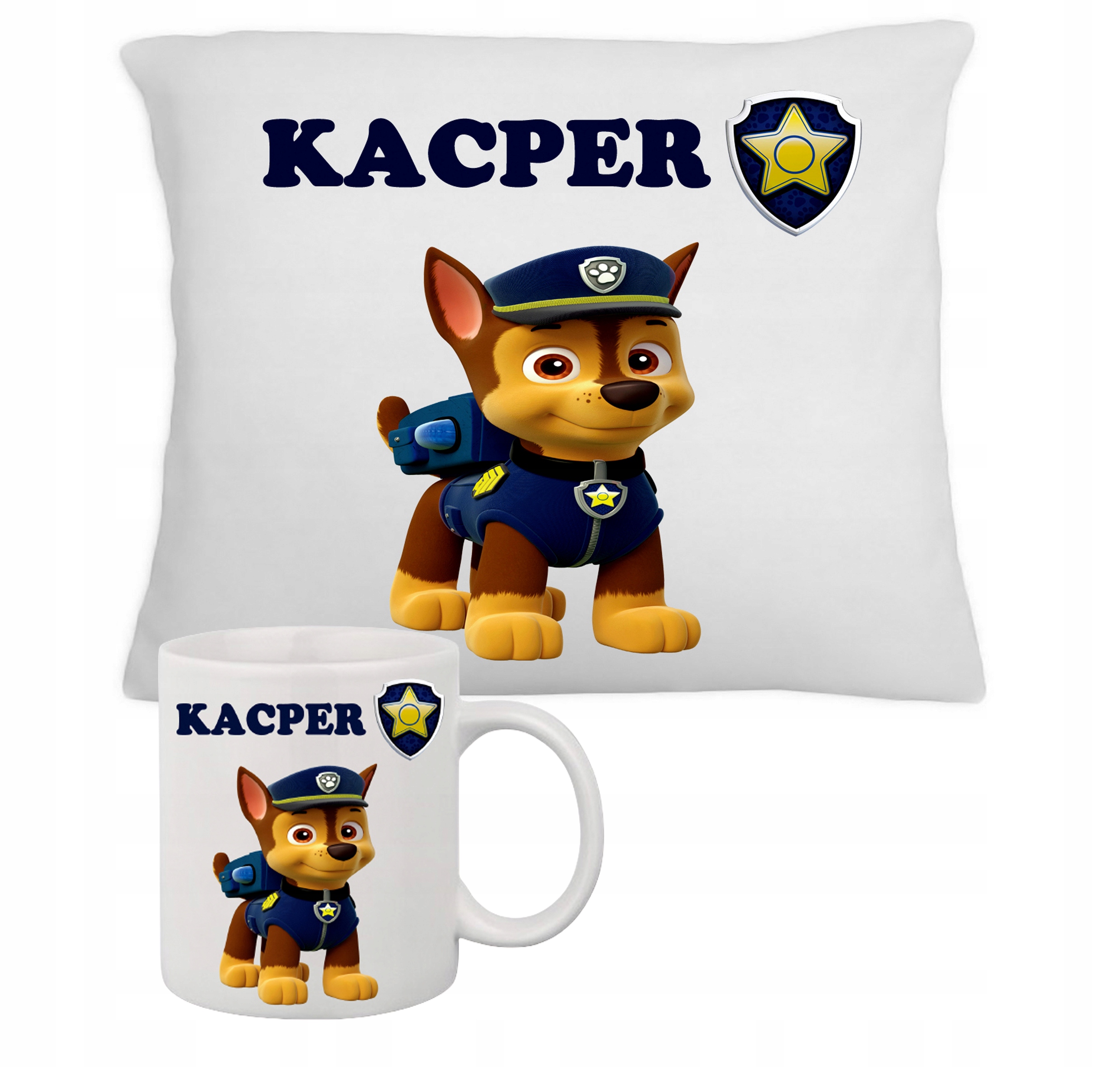 

Zestaw Kubek+poduszka Psi Paw Patrol +imię