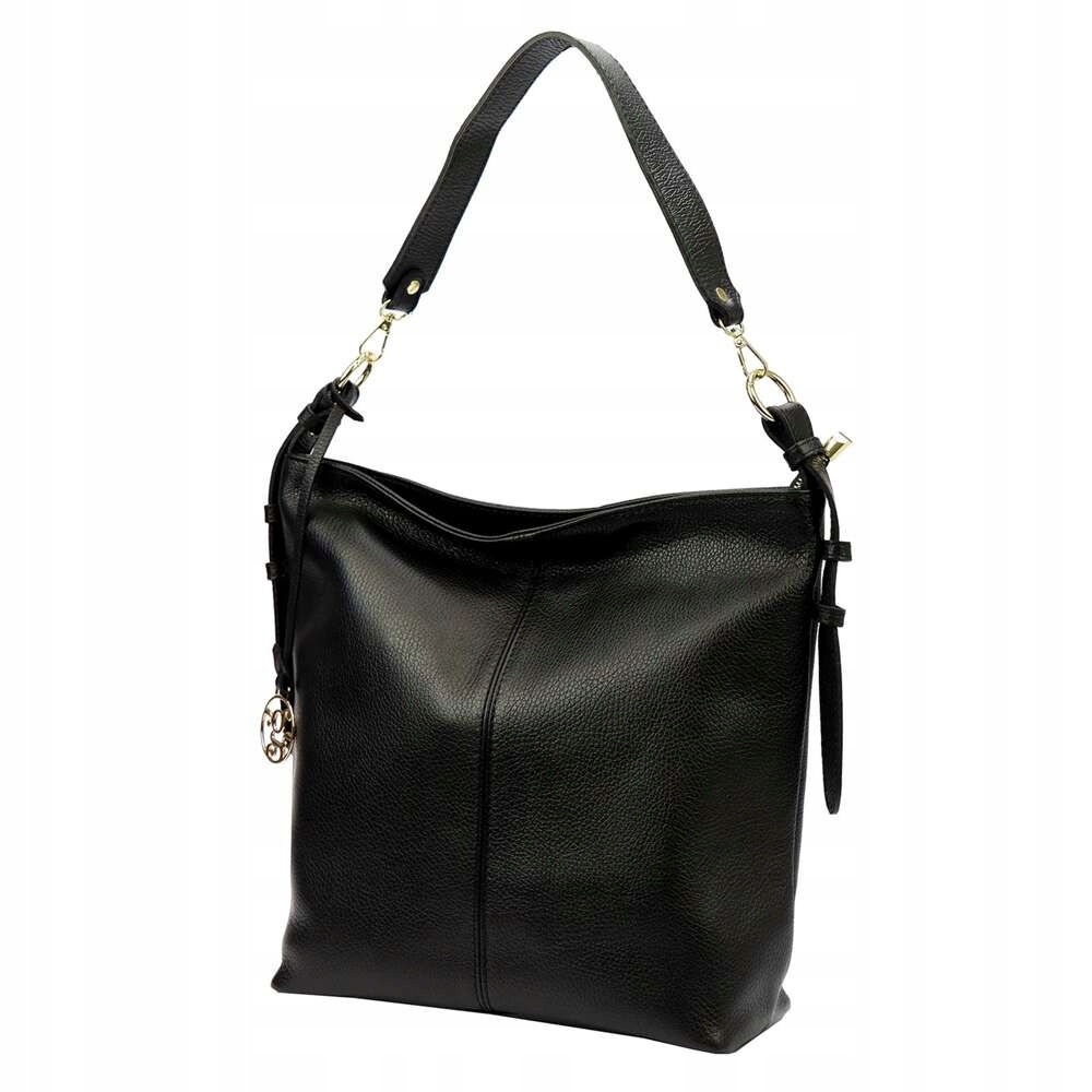 Dámská kabelka Gregorio 1714 Kožená Shopperbag Černá A4 Dollaro