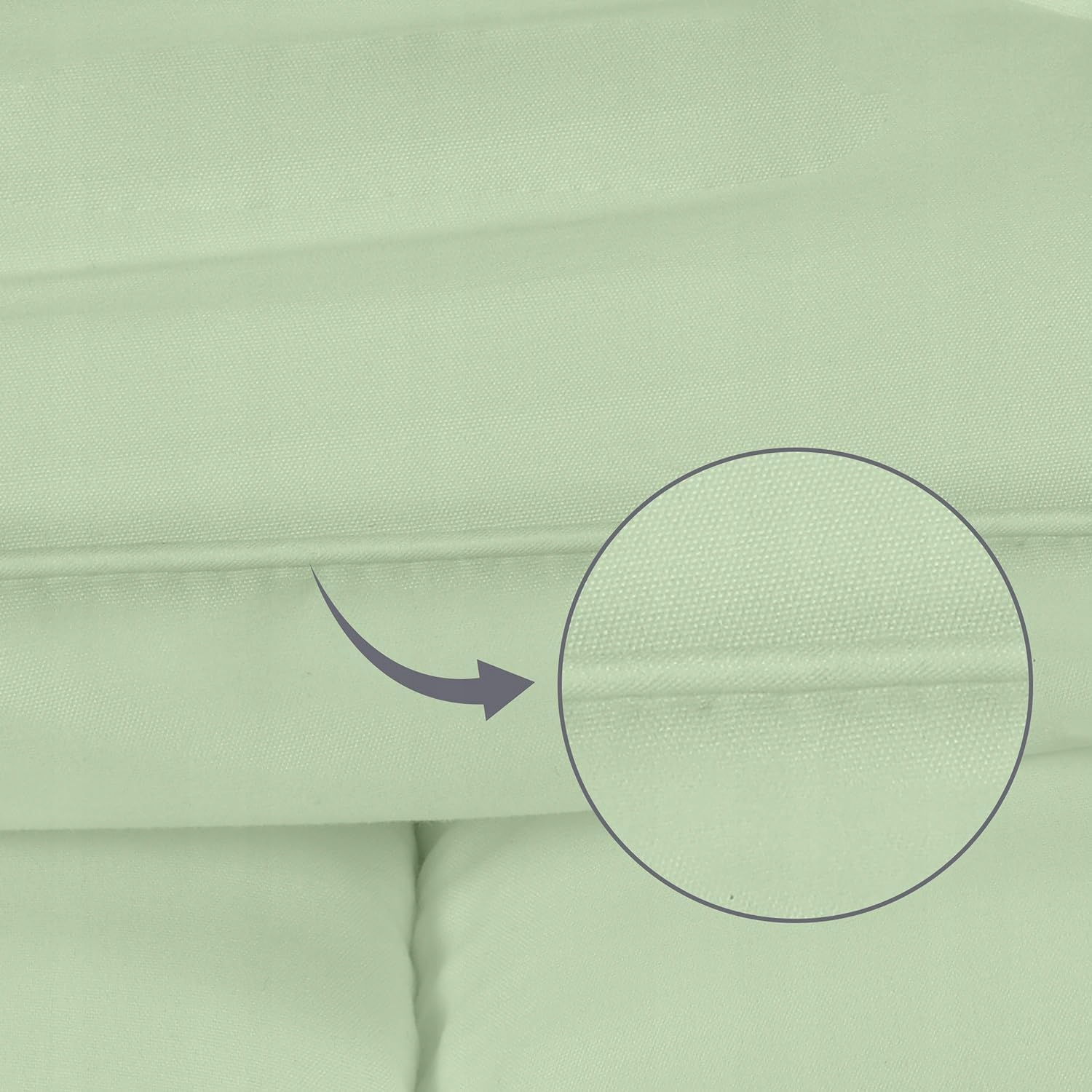 UTOPIA BEDDING Kołdra 200x200 cm 370 GSM Całoroczna Miękka Zielona — miniatura 4