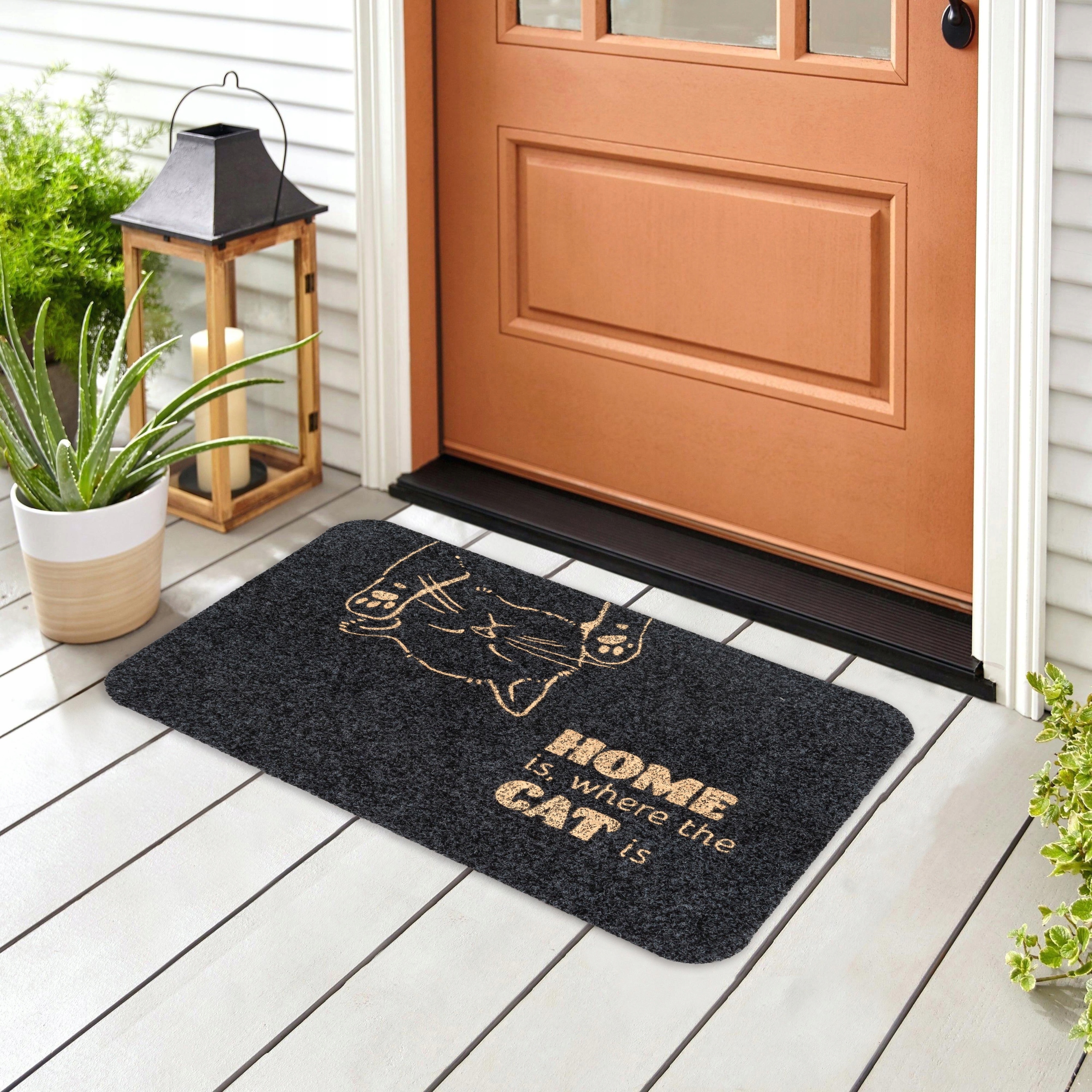 WYCIERACZKA WEJŚCIOWA POD DRZWI DO BUTÓW 40x60 cm Kolor czarny odcienie szarości