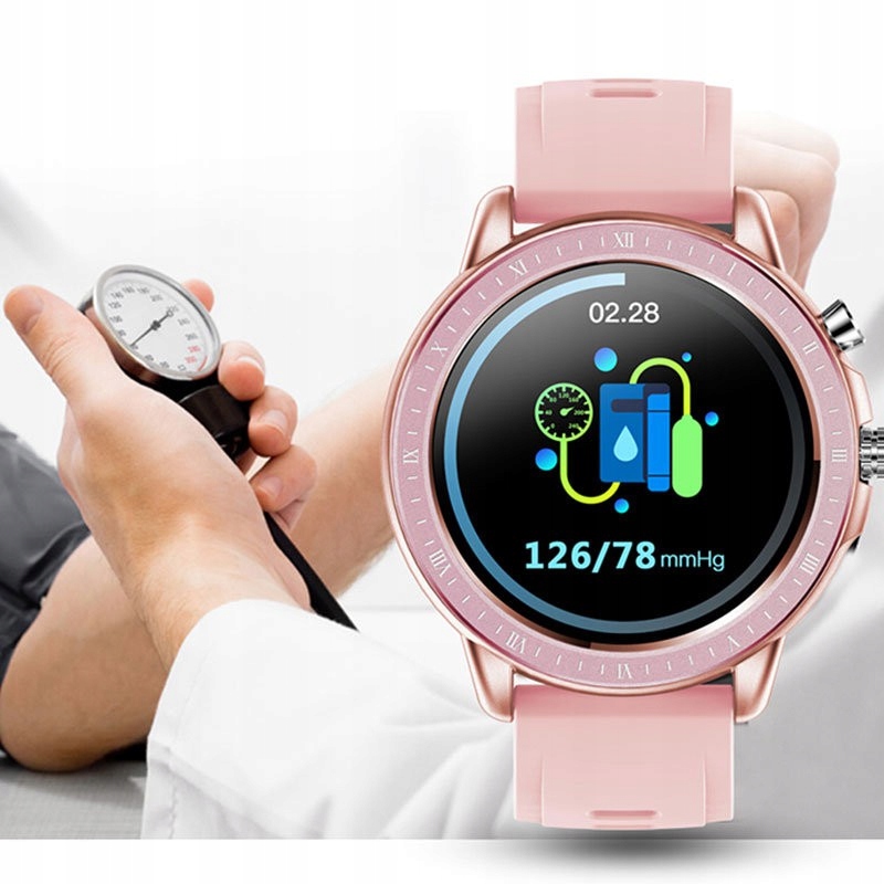 SMARTWATCH DAMSKI RONEBERG SPORTOWY RS02 RÓŻOWY