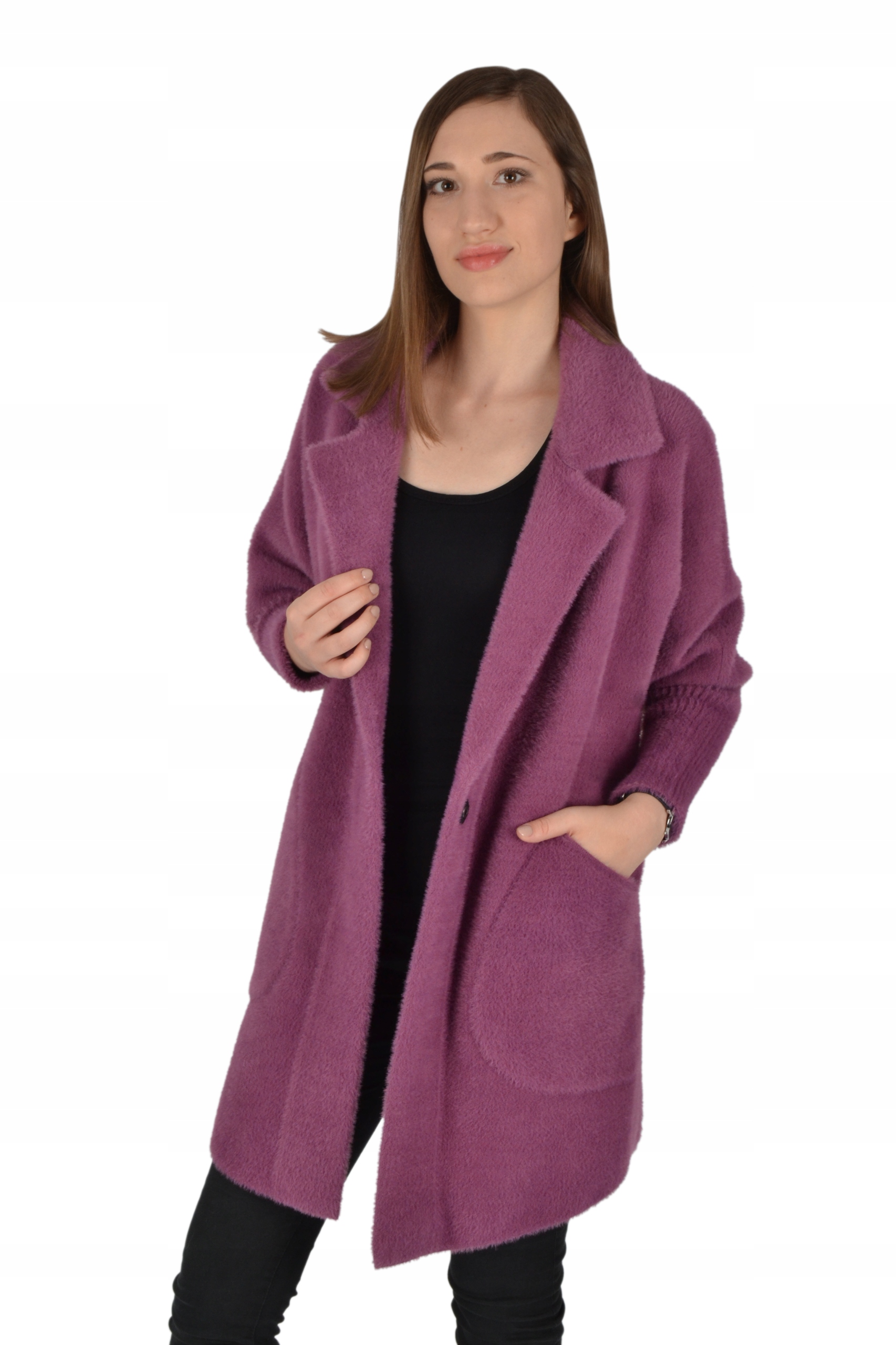 Płaszczyk kurtka damska Alpaka model tradycyjny klasyczny rozmiar M/L