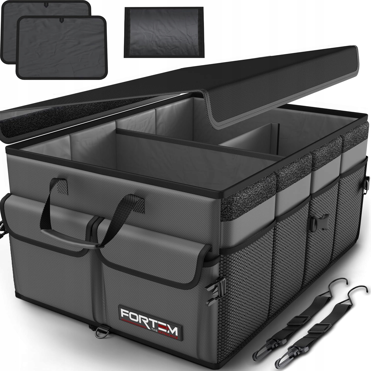Organizér Do Zavazadlového Prostoru 50,8 × 36,8 × 25,4 CM Skládací S Víkem – Šedý