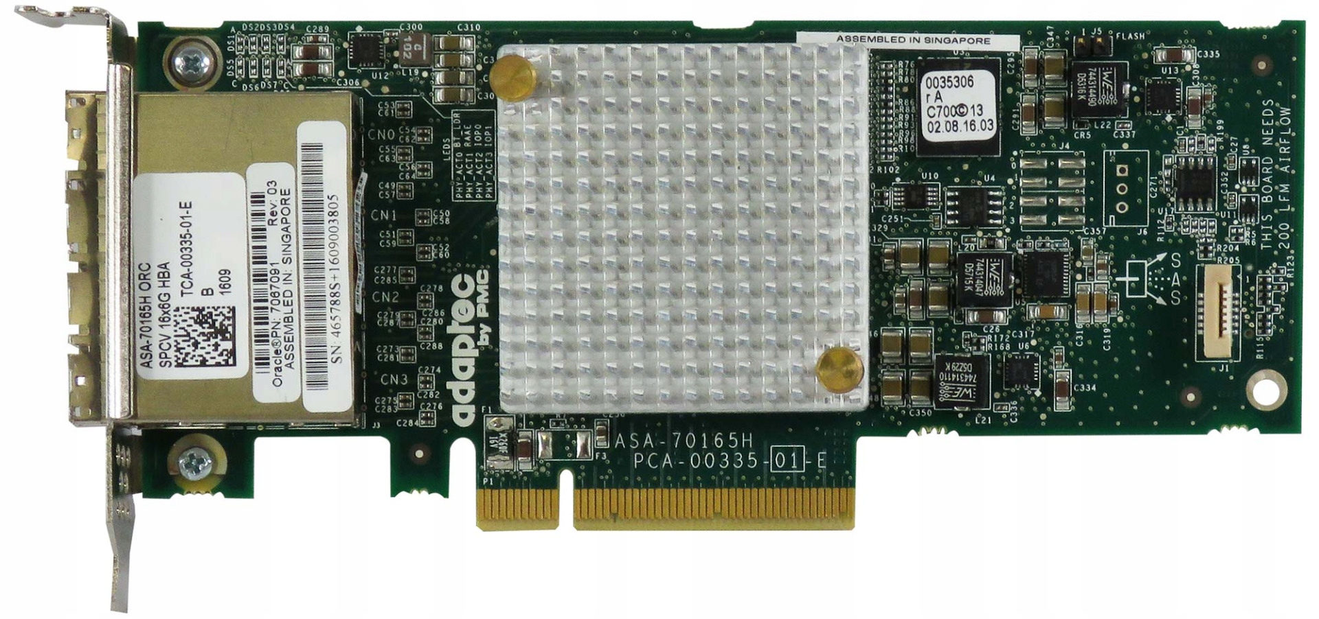 Sun 7067091 ASA-70165H Orc Sas 6Gbps 16-PORT PCIe x8 Lp