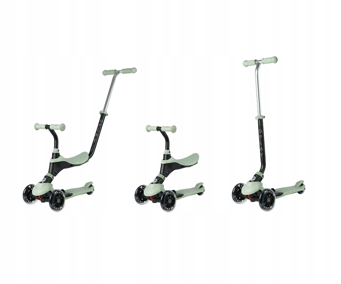 Qplay Hulajnoga Sema 3w1 led koła siedzisko