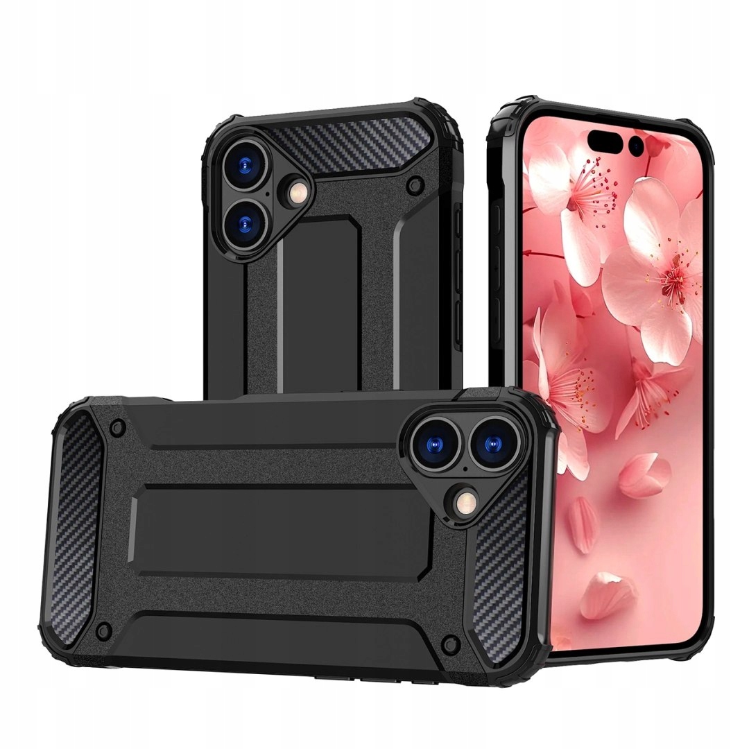Etui Hybrid Armor pancerne na do iPhone 16 czarne