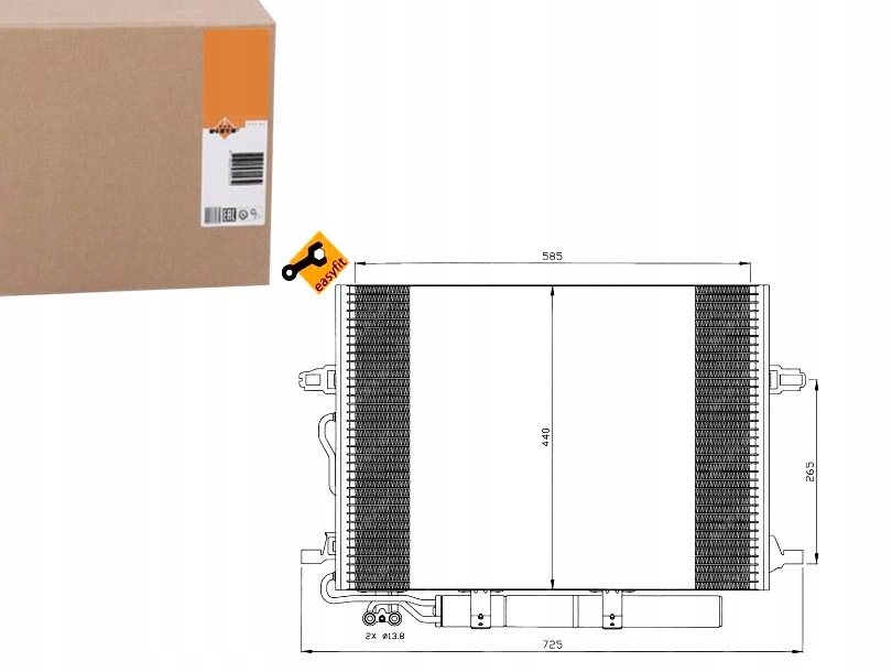 NRF35517 Kondenzátor Klimatizace Db W211 02- Asistent řidiče #33