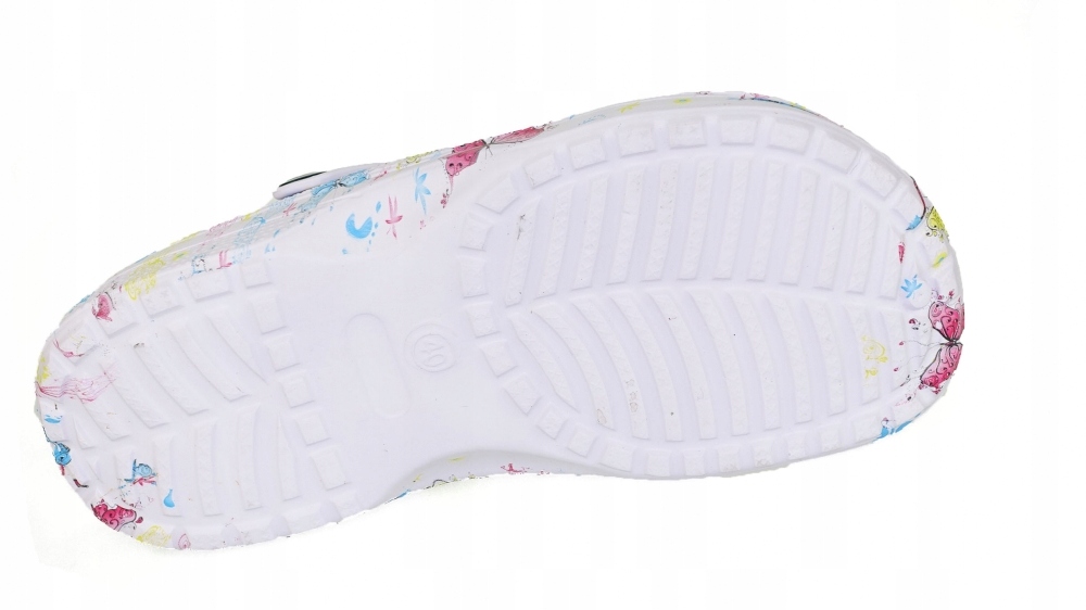 KROKSY KLAPKI DAMSKIE KWIATKI OGRODOWE PIANKOWE Długość wkładki 23 cm