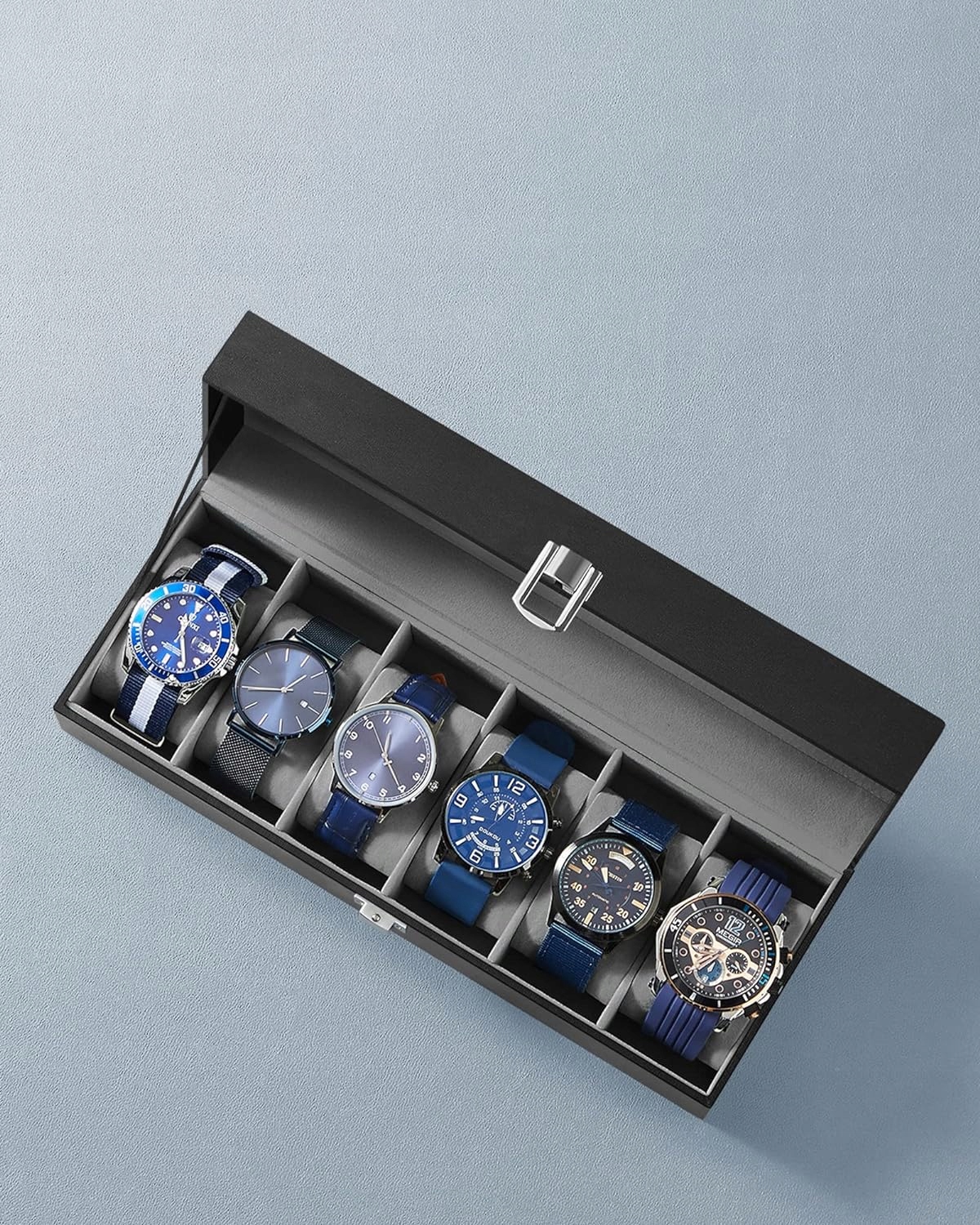 PUDEŁKO ETUI SZKATUŁKA NA ZEGARKI 6szt PREZENT GABLOTA ORGANIZER Płeć uniseks