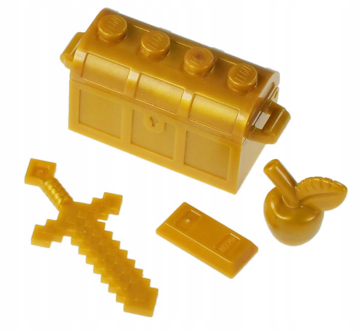 

Lego Złota skrzynia miecz jabłko Minecraft