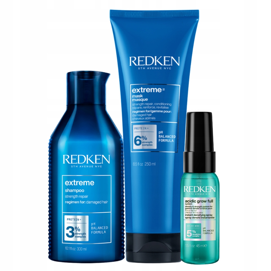 Extreme zestaw: szampon 300 ml + maska 250 ml + spray 45 ml