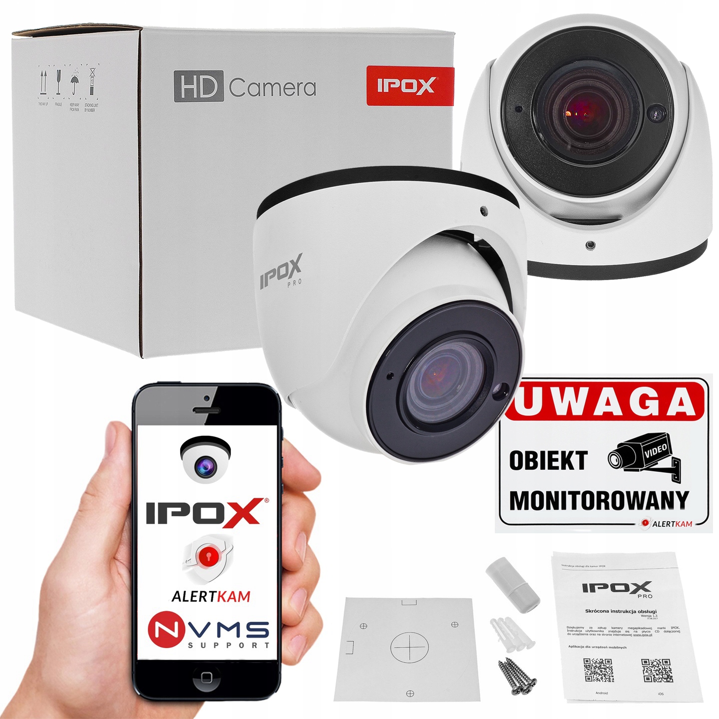 KAMERA ZEWNĘTRZNA IPOX 8MP PX-DZI8012IR3AI KOPUŁA