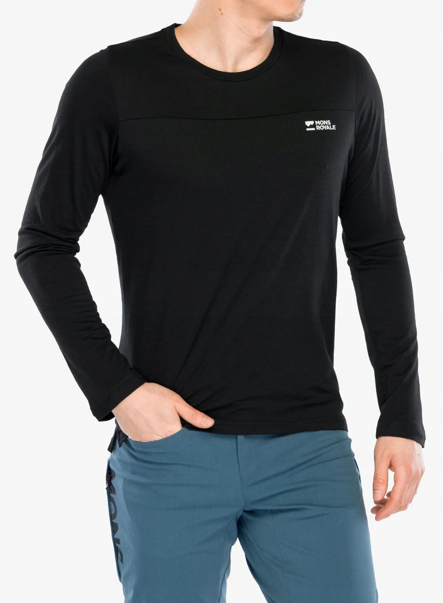 Mikina Mons Royale Diversion Merino Bike Jersey Ls černá M