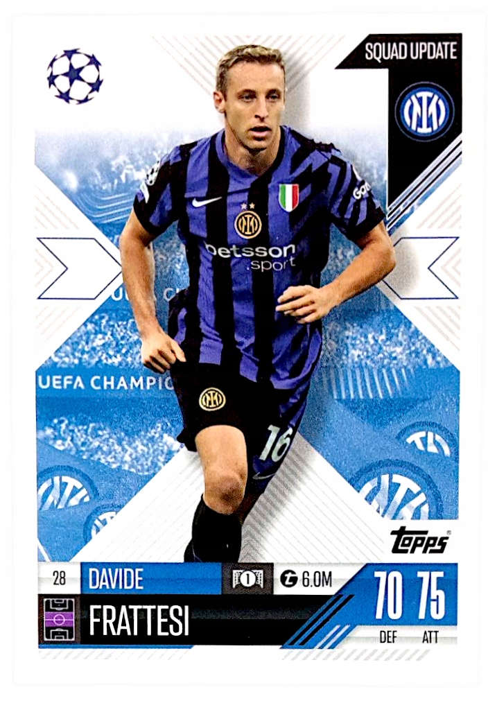 Topps Match Attax Extra 2025 Squad Update 28 Davide Frattesi Inter