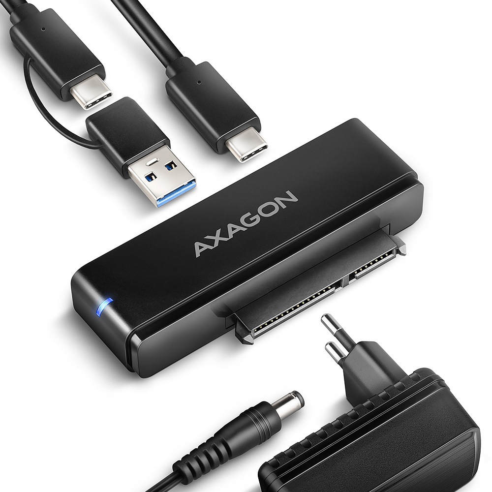 Adapter Axagon Adsa-fpx Usb-c 10Gbps Sata 6G 2,5"/3,5" Ssd/hdd Fast Port