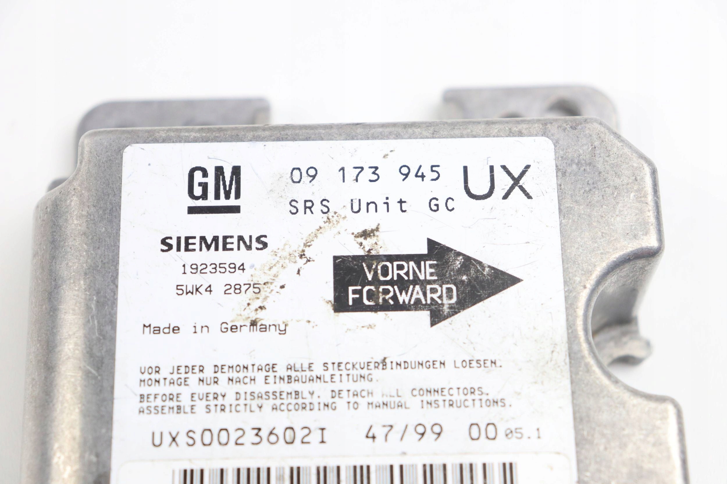 OPEL OMEGA B modulo SENSOR airbag 09173945UX 1923594