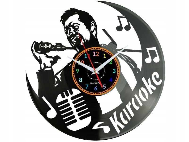 Karaoke Dárek Originální dekorace do domu Hodiny z vinylové desky
