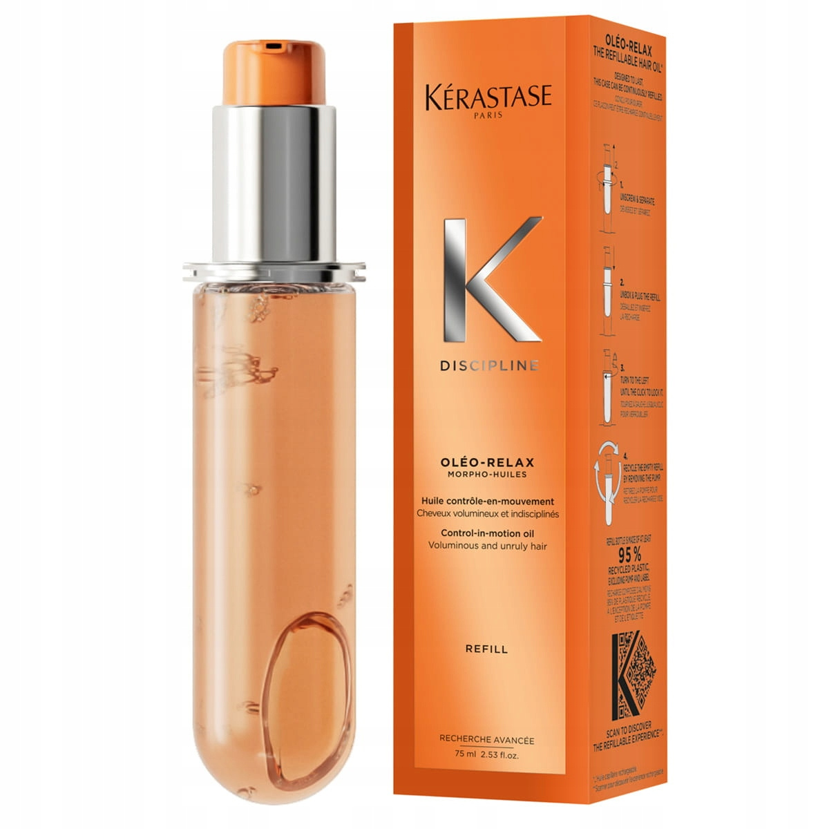 Kérastase Discipline Oléo-Relax olejek do włosów wkład uzupełniający 75ml