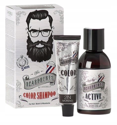 BEARDBURYS Color Shampoo 2N, czarny szampon kolory