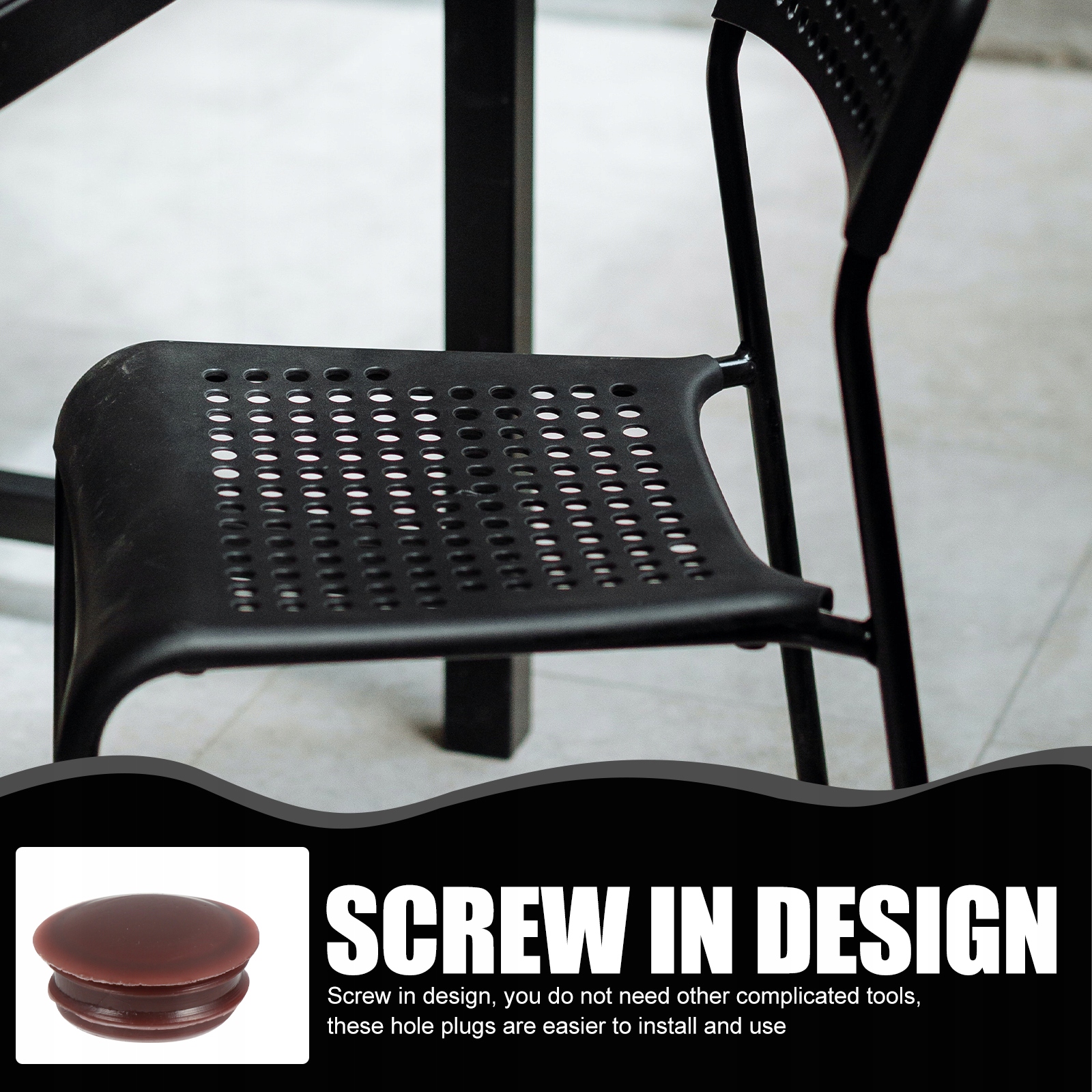 NAKŁADKI DEKORACYJNE NA OTWORY MEBLOWE 100SZT Producent inna