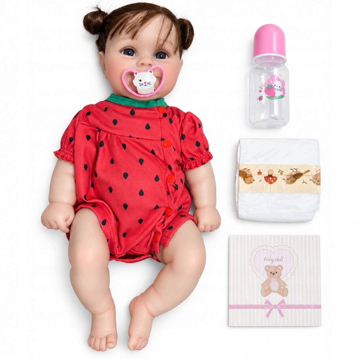Lalka Reborn Baby 50CM Dziewczynka Silikonowa Jak Żywa Otwarte Oczy