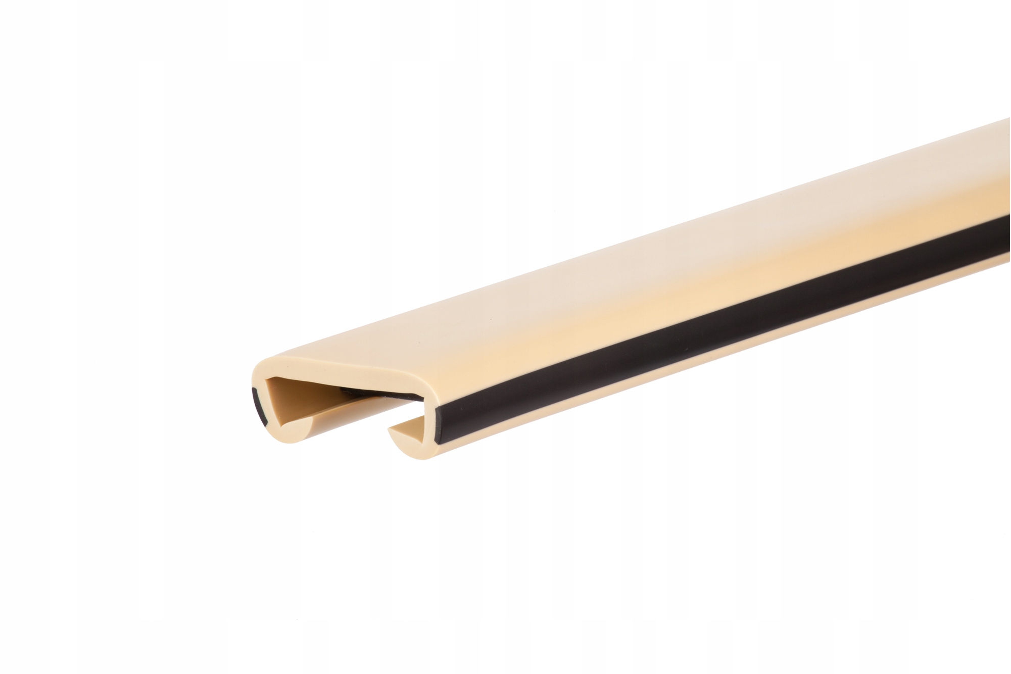 Pvc zábradliový profil Lux, zábradlie 40x8 mm krémové/čierne
